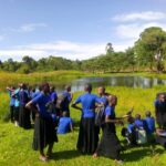 The school has a lake